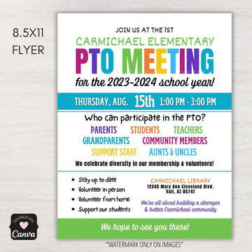 pta meeting flyer